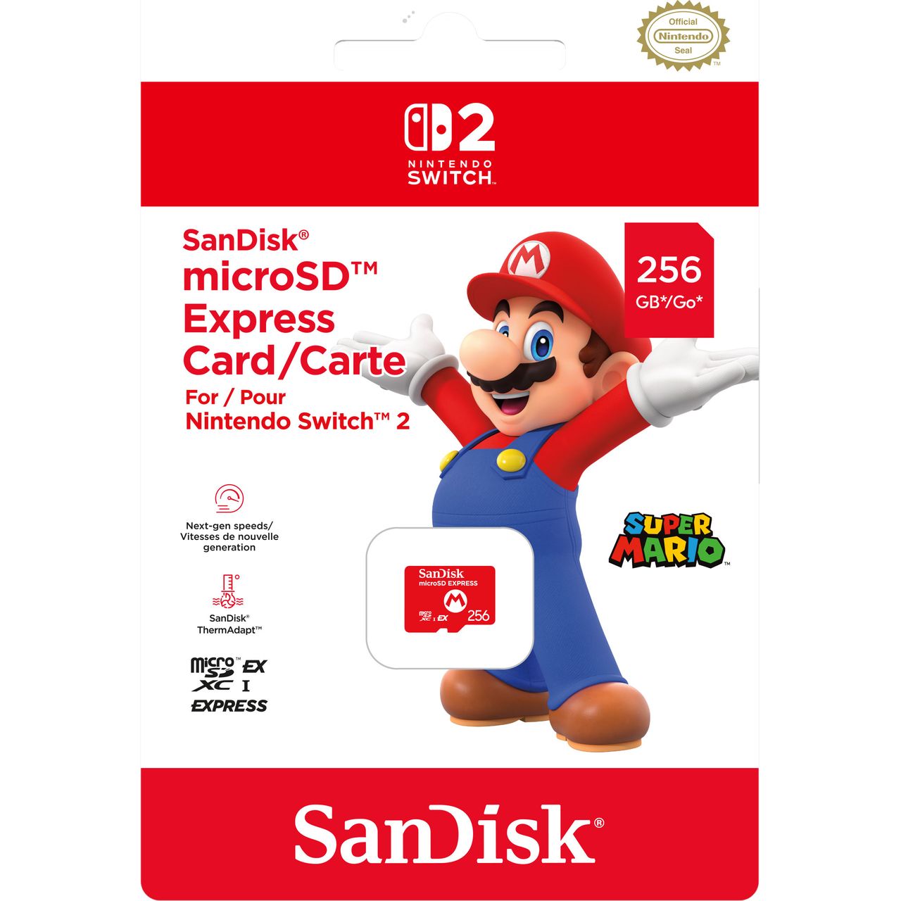 10016157 | Sandisk microSD Express Card for Switch 2, 256 GB| ao.com